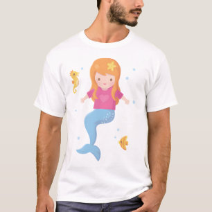 Cute Mermaid Girl Under the Sea T-Shirt