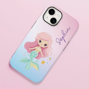 Cute Mermaid Girls Personalised  Case-Mate iPhone 14 Case
