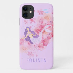 Cute Mermaid Girly Under the sea for Girls iPhone 11 Case
