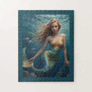 Cute Mermaid in the Ocean Jigsaw Puzzle
