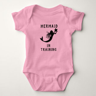 Cute Mermaid In Training Baby Bodysuit