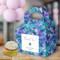 Cute Mermaid Little Girls Birthday Party Thank You