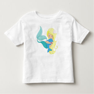 Cute Mermaid, Little Mermaid, Blonde Hair, Dolphin Toddler T-Shirt