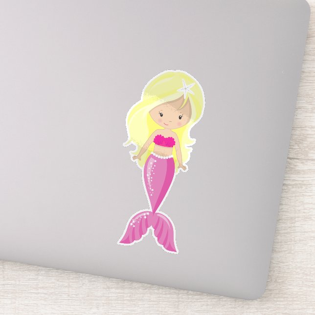 Cute Mermaid, Little Mermaid, Blonde Hair, Tail (Detail)