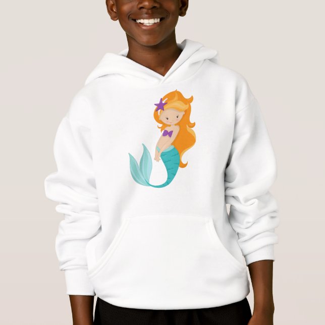 Cute Mermaid, Little Mermaid, Orange Hair, Star (Front)