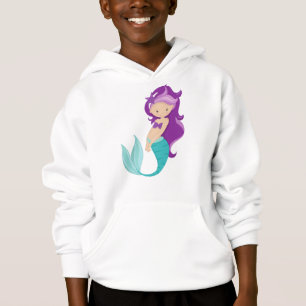 Cute Mermaid, Little Mermaid, Purple Hair, Star
