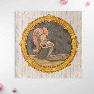 Cute Mermaid Mother and Baby Portrait Illustration Jigsaw Puzzle