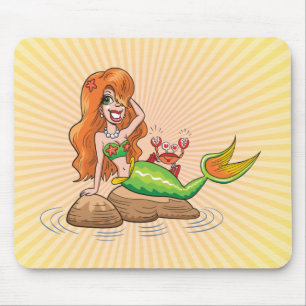 Cute Mermaid Mouse Pad