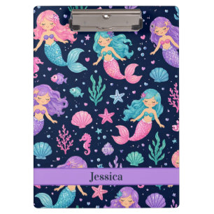 Cute Mermaid Pattern Clipboard