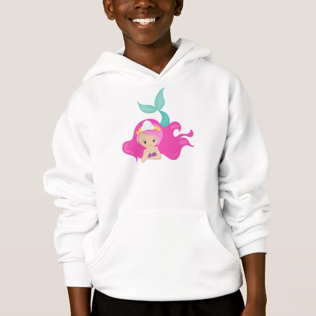 Cute Mermaid, Pink Hair, Little Mermaid, Starfish (Front)