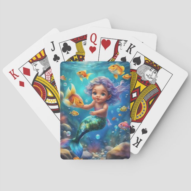 Cute Mermaid  Playing Cards (Back)