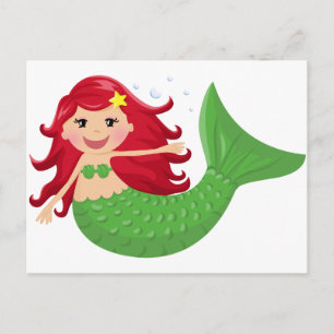Cute Mermaid Postcard