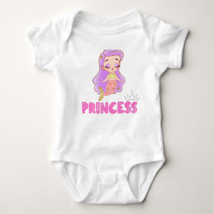 Cute Mermaid princess Baby Bodysuit