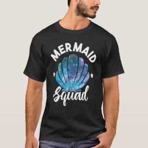 Cute Mermaid Squad Seashell Matching Mermaid Squad T-Shirt