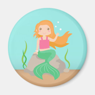 Cute Mermaid under the sea, for Girls Magnet