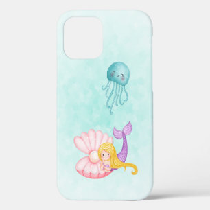 Cute Mermaid Under the Sea Watercolor iPhone 12 Case