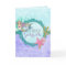 Cute Mermaid Watercolor Teal Purple Girl Birthday