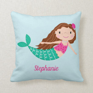 Cute Mermaid Whimsical Personalised Cushion