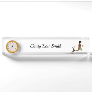 Cute Mermaid With Seahorses Desk Name Plate