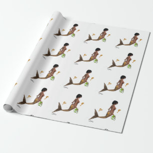 Cute Mermaid With Seahorses Gift Wrap Paper