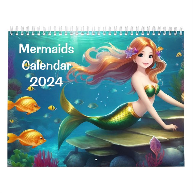 Cute Mermaids - Calendar for Kids (Cover)