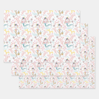 Cute Mermaids Craft Decoupage Scrapbook And Gift Wrapping Paper Sheet