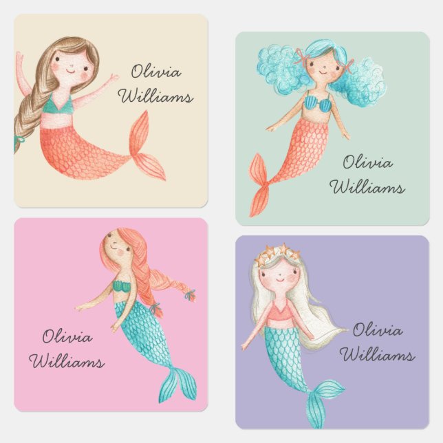 Cute Mermaids Day Care School Name Clothing (Group)