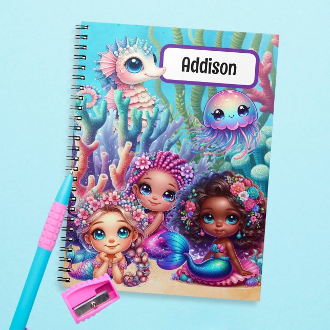 Cute Mermaids & Marine Life Pastel Back to School Notebook (Creator Uploaded)
