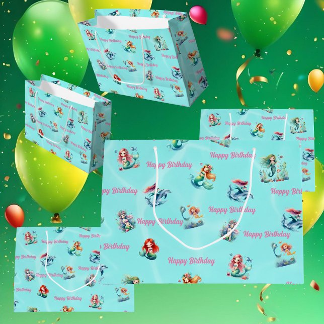 Cute Mermaids Theme Gift Bag for Kids Birthday (Creator Uploaded)