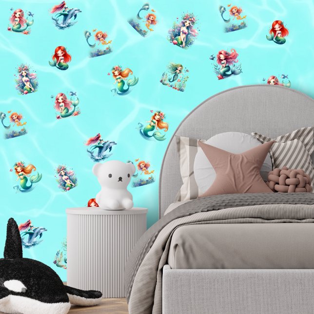 Cute Mermaids Theme Kids Playroom  Wallpaper (Creator Uploaded)