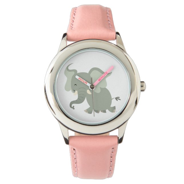 Cute Merry Cartoon Elephant Watch (Front)