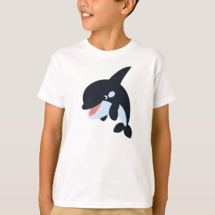 Cute Merry Cartoon Killer Whale Children T-Shirt