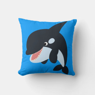 Cute Merry Cartoon Killer Whale Pillow