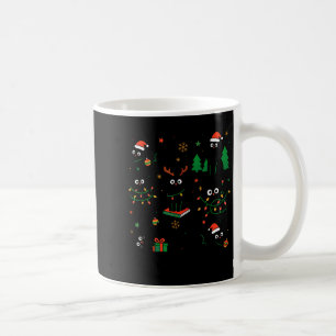 Cute Merry Catmas Cat Lover Christmas Light Pajama Coffee Mug