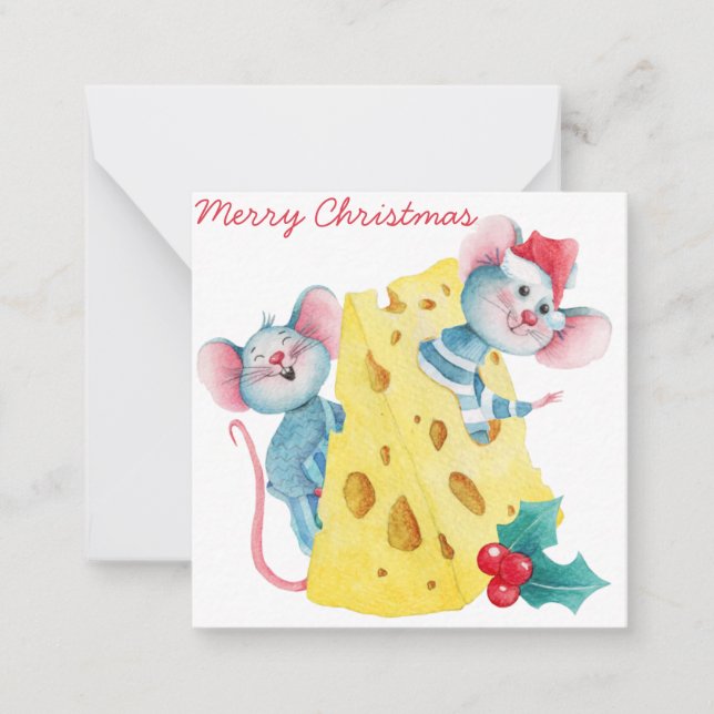 Cute Merry Christmas Card (Front)
