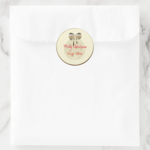 Cute Merry Christmas Classic Round Sticker