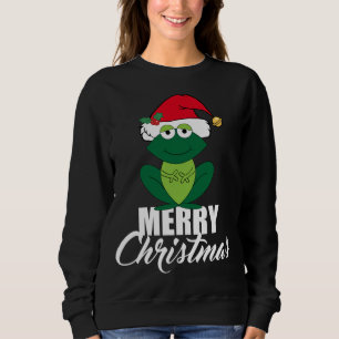 Cute Merry Christmas Frog Sweatshirt