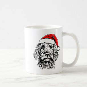 Cute Merry Christmas Goldendoodle Santa Christmas Coffee Mug