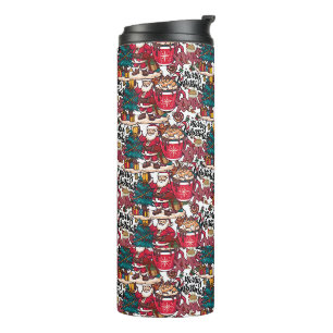 Cute  Merry Christmas – Holiday Festive Thermal Tumbler