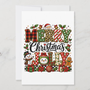 Cute Merry Christmas Jolly Invitation