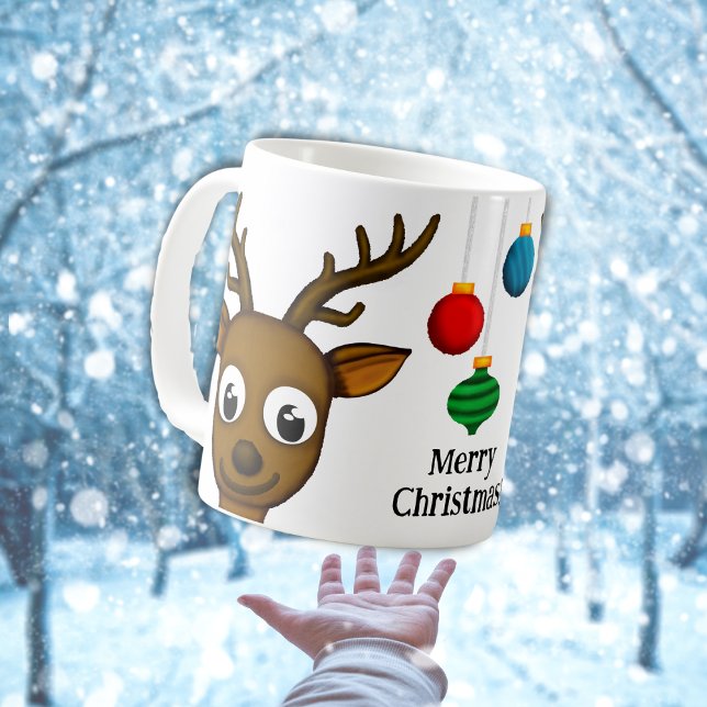 Cute Merry Christmas Reindeer  Coffee Mug (Creator Uploaded)