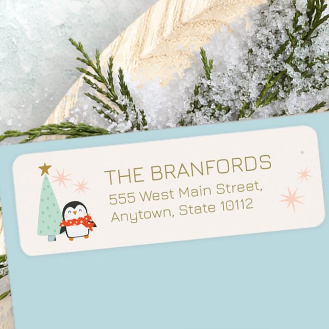 Cute Merry Christmas  Return Address Label (Creator Uploaded)