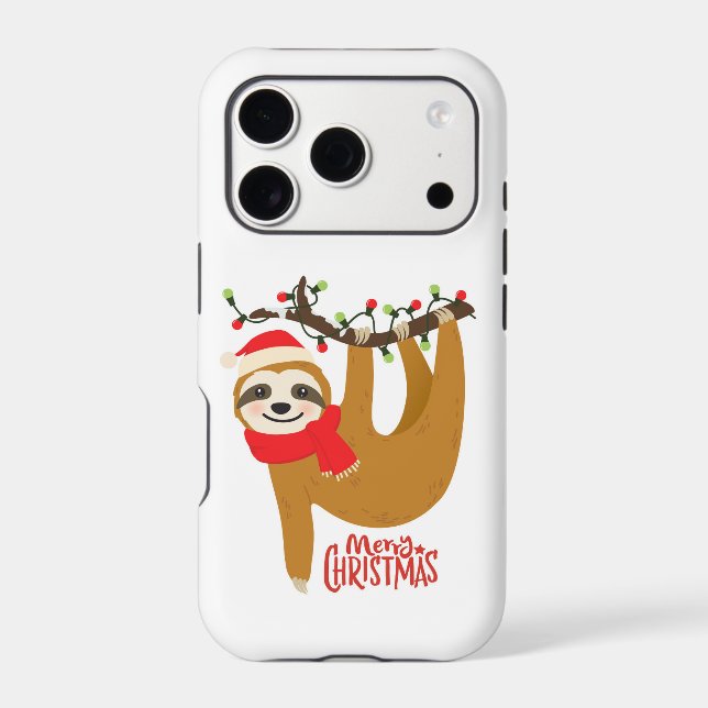 Cute Merry Christmas Santa Sloth (Back)
