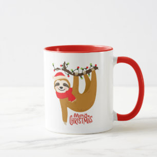 Cute Merry Christmas Sloth Mug