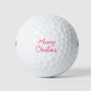 Cute Merry Christmas sticker typography, Golf Balls