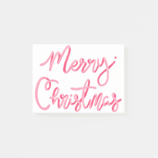 Cute Merry Christmas sticker typography, Post-it Notes (Front)