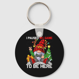 Cute Merry Christmas Xmas Gamer Gnome Video Game B Key Ring