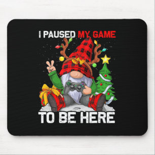 Cute Merry Christmas Xmas Gamer Gnome Video Game B Mouse Pad