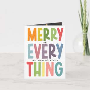 Cute Merry Everything Inclusive 2 photo Holiday Card