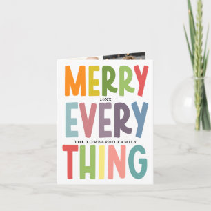 Cute Merry Everything Inclusive 4 photo COLLAGE Holiday Card